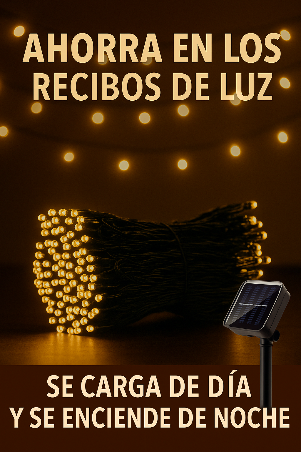 Luces con paneles solares, no necesitan enchufes para encender,  impermeable  para exteriores, decoración de Navidad, Bodas, fiesta, decoración del hogar, Negocios Etc.