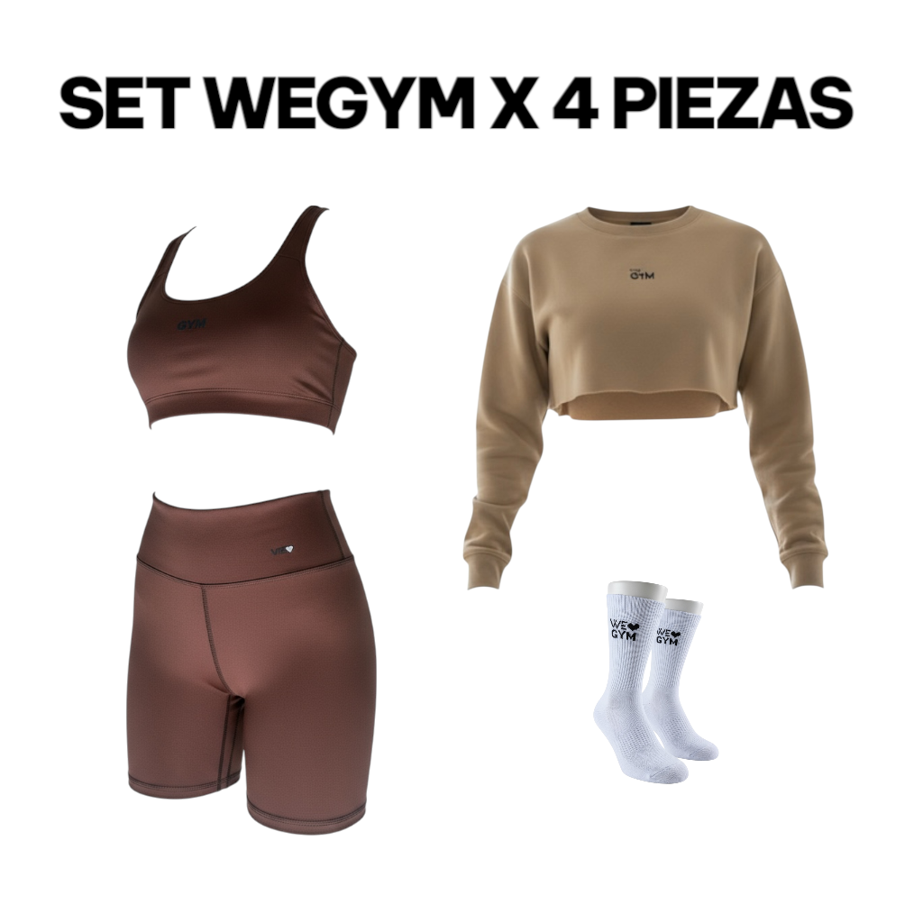 SET WEGYM + HOODIE (set 4 piezas)  BROWN